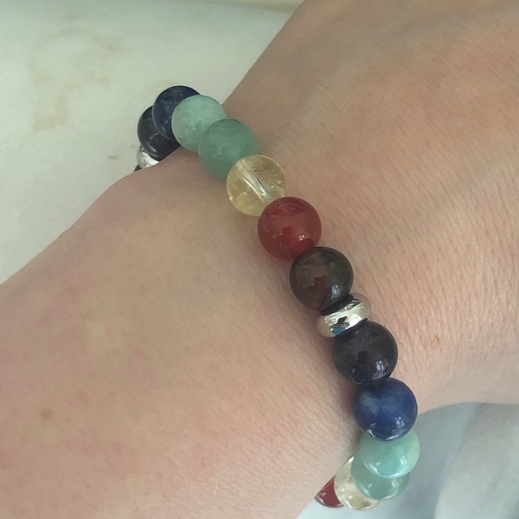 Natural Chakra 8mm Healing Stretch Bracelet - Picture 3 of 3